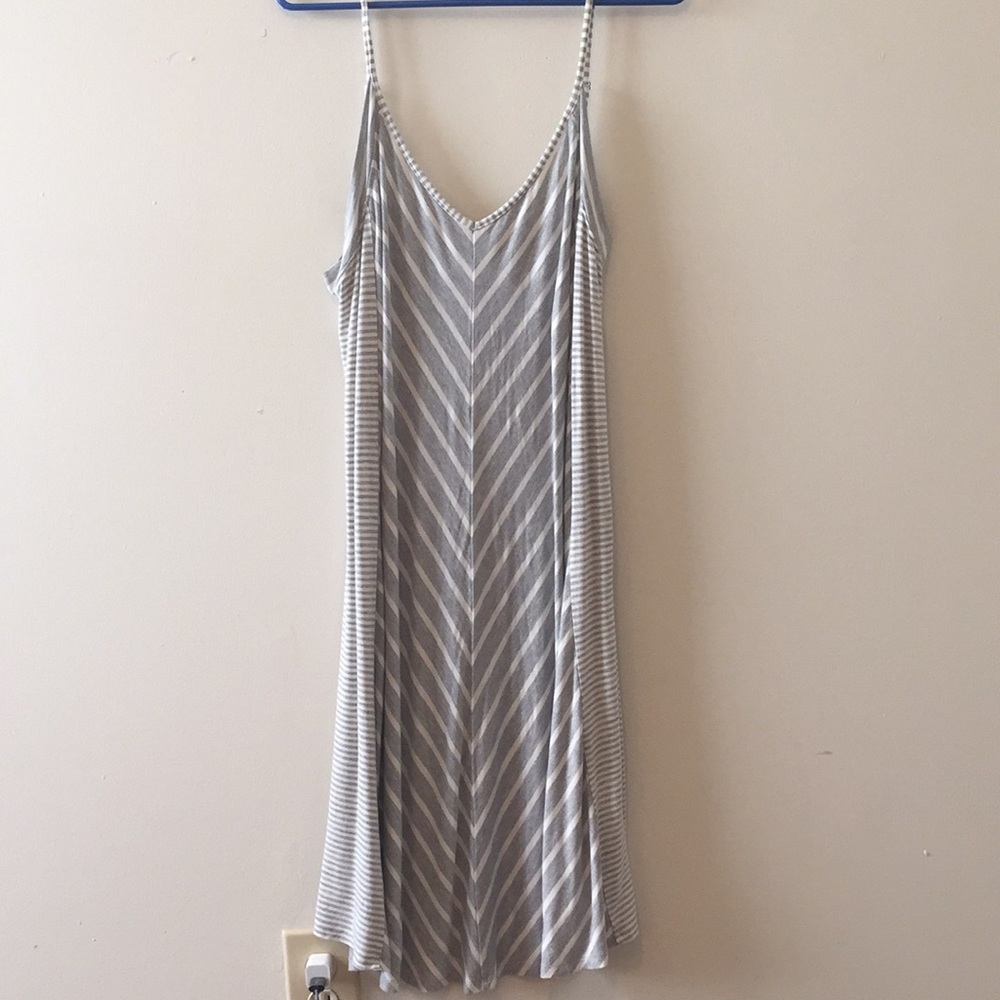 Grey and White Dress